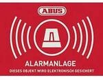 ABUS AU1423 Warnaufkleber Alarmanlage Sprachen Deutsch (B x H) 74 mm x 52.5 mm