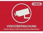 ABUS AU1421 Warnaufkleber Video&uuml;berwachung Sprachen Deutsch (B x H) 74 mm x 52.5 mm