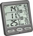 TFA DOSTMANN 30.3062.10, TFA Dostmann TRIO Funk-Thermometer Anthrazit 30.3062.10