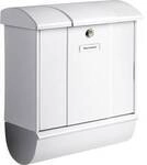 Burg W&auml;chter OLYMP-Set 91600 W Briefkasten Stahlblech Wei&szlig;