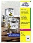 Avery-Zweckform L4778-8 Folien-Etiketten 45.7 x 21.2 mm Polyester-Folie Wei&szlig; 384 St.