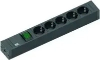 BACHMANN 420.0013, Bachmann 420.0013 Steckdosenleiste mit Schalter Schwarz