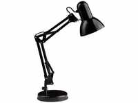 Brilliant Henry Tischlampe Energiesparlampe, Glühlampe E27 28 W Schwarz