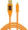 Tether Tools USB-Kabel USB-Mini-B Stecker, USB-A Stecker 4.60 m Orange CU8015-ORG