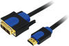 LOGILINK CHB3102, LogiLink DVI / HDMI Adapterkabel DVI-D 18+1pol. Stecker, HDMI-A