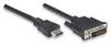 Manhattan HDMI / DVI Adapterkabel HDMI-A Stecker, DVI-D 24+1pol. Stecker 1.00 m