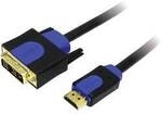 LogiLink DVI / HDMI Adapterkabel DVI-D 18+1pol. Stecker, HDMI-A Stecker 1.00 m