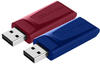 VERBATIM 49327, Verbatim Slider USB-Stick 32 GB Rot, Blau 49327 USB 2.0