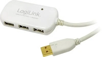 LOGILINK UA0108, LogiLink USB-Kabel USB 2.0 USB-A Stecker, USB-A Buchse 12.00 m Wei&szlig;