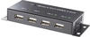 Renkforce RF-4830984 4 Port USB 2.0-Hub Metallgehäuse, zur Wandmontage Schwarz
