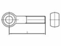 TOOLCRAFT 107288 Augenschrauben M8 110 mm DIN 444 Stahl galvanisch verzinkt 25...