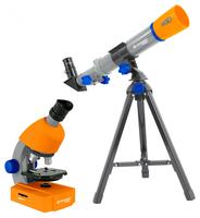 Bresser Optik Junior Teleskop & Mikroskop-Set Linsen-Teleskop Azimutal...