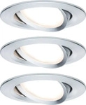 PAULMANN 93451, Paulmann 93451 Nova Einbauleuchte 3er Set LED LED 18 W Aluminium