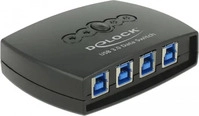 DELOCK 87724, Delock 87724 USB 3.2 Gen 1-Umschalter (USB 3.0) Schwarz