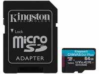 KINGSTON SDCG3/64GB, Kingston Canvas Go! Plus microSD-Karte 64 GB Class 10 UHS-I