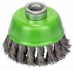 Bosch Accessories Topfb&uuml;rste, Edelstahl, gezopfter Draht, 75 mm, 0,5 mm, 12500 U/