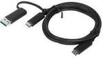 Lenovo USB-Kabel USB 3.2 Gen1 USB-A Stecker, USB-C&reg; Stecker 1.00 m Schwarz