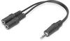 DIGITUS - Audio Headset Adapter / Konverter, 3,5 mm Klinke (4-Pin)...