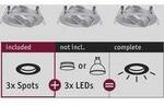 Paulmann 92490 EBL Choose Einbauring 3er Set 10 W Aluminium (gedreht)