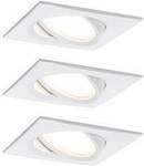 Paulmann 93678 LED-Einbauleuchte 3er Set 18 W Wei&szlig; (matt)
