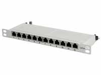 LogiLink NP0065 12 Port Patch-Panel 254 mm (10) CAT 6a 0.5 HE