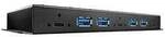 LINDY 43275 USB-Hub 7 Port USB-A, DC-Buchse 3.5 mm USB 3.1 Gen2 10 GBit/s Schwarz