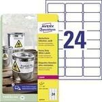 Avery-Zweckform L4773-8 Folien-Etiketten 63.5 x 33.9 mm Polyester-Folie Wei&szlig;...