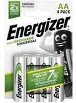 Energizer Universal HR06 Mignon (AA)-Akku NiMH 1300 mAh 1.2 V 4 St. E301376000
