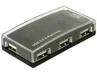 Delock 4 Port USB 2.0-Hub Schwarz
