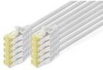 Digitus DK-1644-A-005-10 RJ45 Patchkabel CAT 6a S/FTP 0.50 m Grau 1 St.