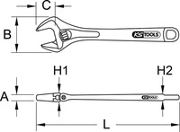 KS TOOLS 9641307, KS Tools 9641307 964.1307 Rollgabelschl&uuml;ssel Schl&uuml;sselweite