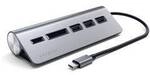 Satechi ST-TCHCRM USB-Hub 3 Port USB-A, SD, microSD USB 3.0 5 GBit/s Spacegrau