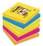 Post-it Haftnotiz 6546SR 76 mm x 76 mm Neongr&uuml;n, Ultrablau, Ultragelb, Ultrapink,