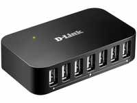 D-LINK DUB-H7/E, D-Link DUB-H7/E 5+2 Port USB 2.0-Hub mit Schnellladeport Schwarz