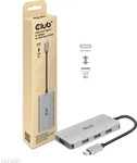 CLUB3D CSV-1547, club3D CSV-1547 USB-Hub 4 Port USB-A USB 3.1 Gen2 10 GBit/s mit