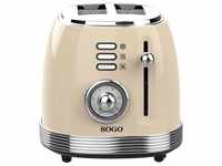 SOGO Human Technology Toaster Kontrollleuchte, Toastfunktion Beige, Metallic