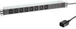 ROLINE 19-Zoll-Steckdosenleiste 8fach C13 + C20-Stecker, silberfarben, 2 m 19.07.1627