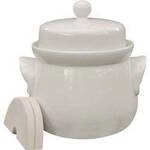 CONRAD 3240 Mini-G&auml;rtopf creme 4,0 l mit Deckel und Steinen G&auml;rtopf