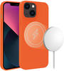 Vivanco Mag Hype Backcover Apple iPhone 13 Orange Induktives Laden, Stoßfest