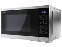 Sharp YC-MG252AE-S Mikrowelle Silber 900 W Grillfunktion, mit Display