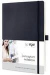 Sigel CONCEPTUM&reg; CO308 Notizbuch Punktraster Schwarz 97 Blatt DIN A4