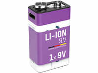 Ansmann Li-Ion Akku 9 V E-Block mit USB-C-Ladebuchse, 9 V, 340 mAh