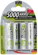 Ansmann NiMH Akku maxE, ready2use Mono D, 5000mAh, R20, 2er-Pack