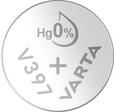 VARTA Silberoxid-Knopfzelle V397/SR59, 1,55 V, 23 mAh