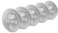 GP Lithium CR2016 Knopfzelle, 3V, 5 St&uuml;ck