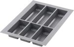 Agoform Besteckeinsatz Classico K&uuml;rzbar 490x340x50,5mm Kunststoff Schiefergrau