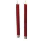 Marelida LED Stabkerzen Tafelkerzen Spitzkerzen Echtwachs Rustik Optik H ...