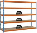 PROREGAL Schwerlastregal Wood Beast Five HxBxT 200 x 150 x 60 cm 5 Ebenen Fachlast