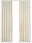 vidaXL Verdunkelungsvorh&auml;nge mit Haken 2 Stk Samt Creme 140x225cm