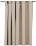 vidaXL Verdunkelungsvorhang mit Haken Leinenoptik Beige 290x245 cm